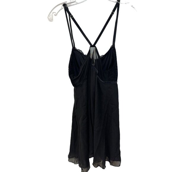 SOMA Limited Edition Velvet Noir Babydoll Teddy Sheer Sexy Size Medium - Picture 2 of 4